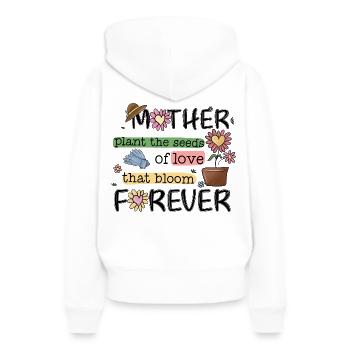 Mama Geschenkidee Garten Liebe - Frauen Premium Bio Hoodie - Weiß - Hinten - Julia (174cm)
