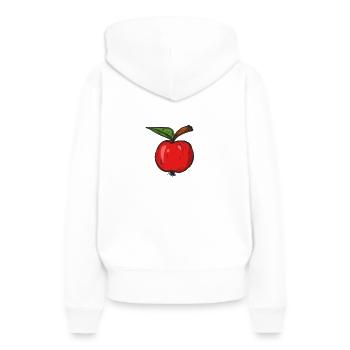 Pomme - Sweat à capuche Premium bio Femme - blanc - Dos - Julia (174cm)