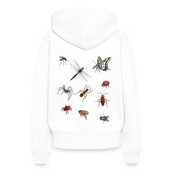 Nature nature nature nature nature faune forêt enfants - Sweat à capuche Premium bio Femme - blanc - Dos - Julia (174cm)