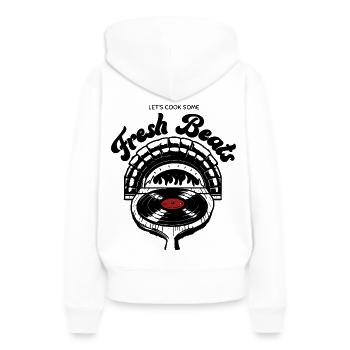 Let’s Cook Some FRESH BEATS - Disque vinyle - Sweat à capuche Premium bio Femme - blanc - Dos - Julia (174cm)