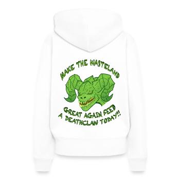 Make the wasteland great again rad version - Women’s Premium Organic Hoodie - white - Back - Julia (174cm)