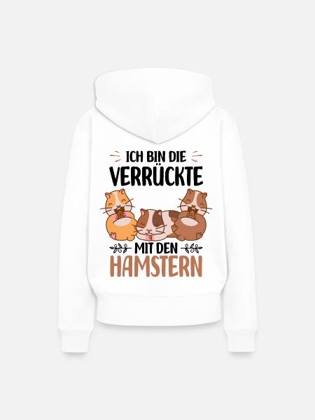 Hamster - Frauen Premium Bio Hoodie - Weiß