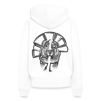 Tatouage tribal Truthan - Sweat à capuche Premium bio Femme - blanc - Dos - Julia (174cm)