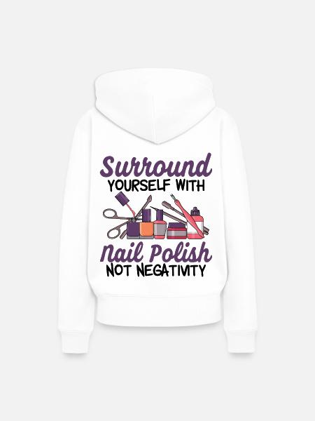 Nagelstudio - Frauen Premium Bio Hoodie - Weiß