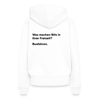 Elektroniker Witz - Frauen Premium Bio Hoodie - Weiß - Hinten - Julia (174cm)