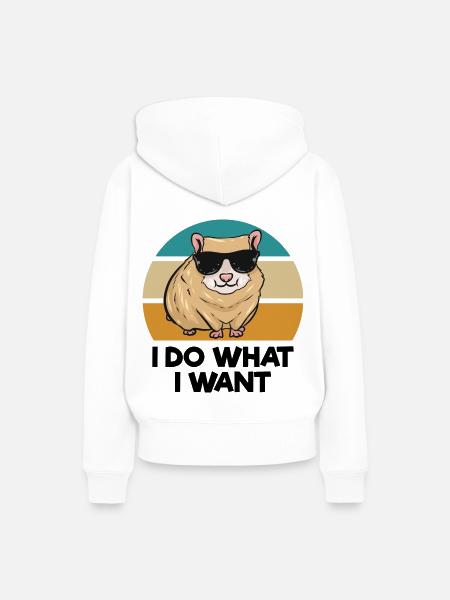 Hamster - Frauen Premium Bio Hoodie - Weiß