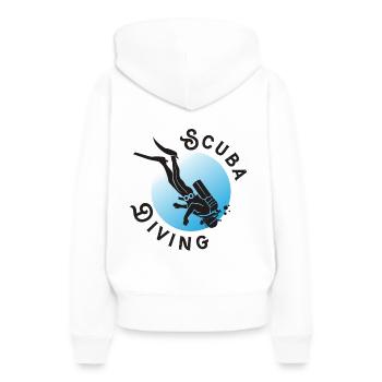 Scuba Diving - Frauen Premium Bio Hoodie - Weiß - Hinten - Julia (174cm)