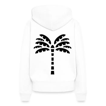 Symbole de palme - Sweat à capuche Premium bio Femme - blanc - Dos - Julia (174cm)