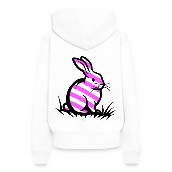 Lapin de Pâques Pâques - Sweat à capuche Premium bio Femme - blanc - Dos - Julia (174cm)
