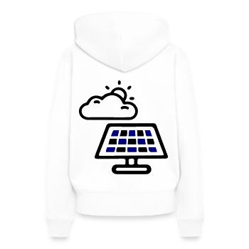 Solar Energie Panele - Frauen Premium Bio Hoodie - Weiß - Hinten - Julia (174cm)