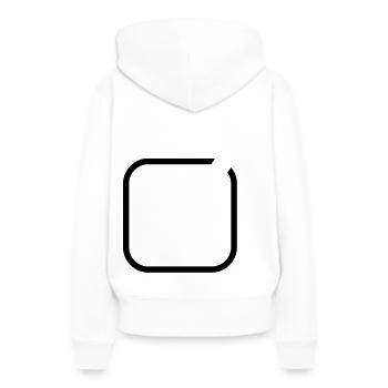 haken symbol - Frauen Premium Bio Hoodie - Weiß - Hinten - Julia (174cm)