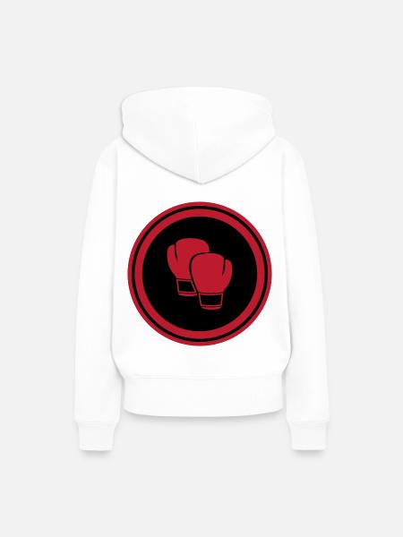 Boxhandschuhe - Frauen Premium Bio Hoodie - Weiß