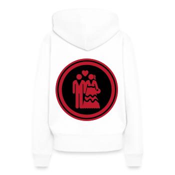 Paar Hochzeit Brautpaar - Frauen Premium Bio Hoodie - Weiß - Hinten - Julia (174cm)