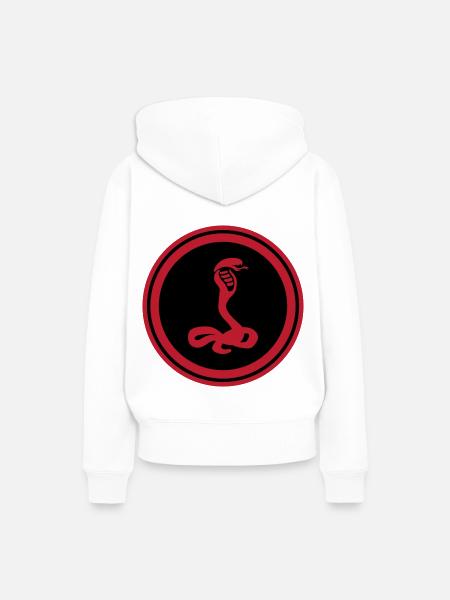 Schlange Kobra - Frauen Premium Bio Hoodie - Weiß