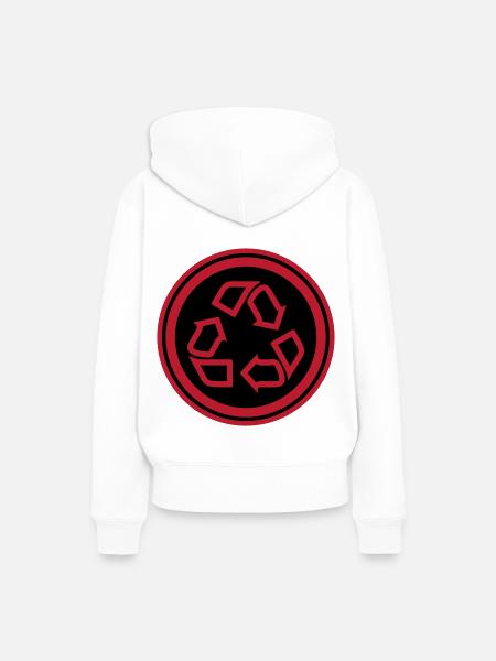 Recycling Symbol - Frauen Premium Bio Hoodie - Weiß