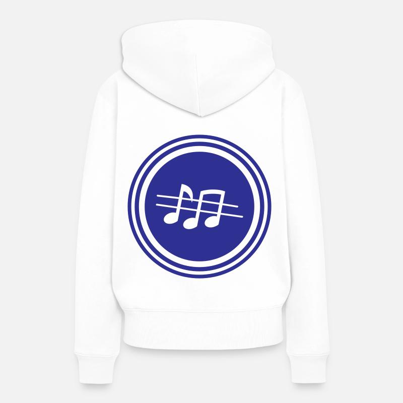 Partitions musicales - Sweat à capuche Premium bio Femme - blanc