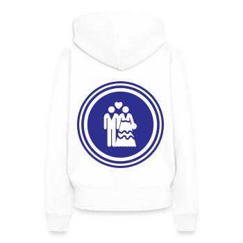 Paar Hochzeit Brautpaar - Frauen Premium Bio Hoodie - Weiß - Hinten - Julia (174cm)