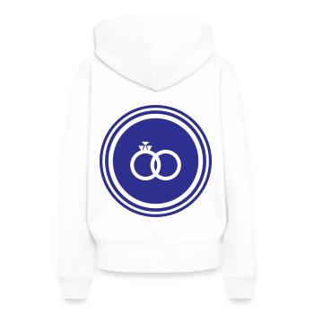 Anneaux de mariage Bague de mariage - Sweat à capuche Premium bio Femme - blanc - Dos - Julia (174cm)