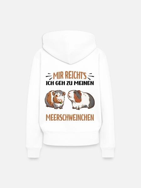 Meerschweinchen - Frauen Premium Bio Hoodie - Weiß