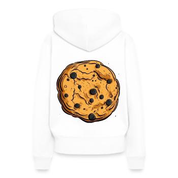 Ein leckerer Keks - Frauen Premium Bio Hoodie - Weiß - Hinten - Julia (174cm)