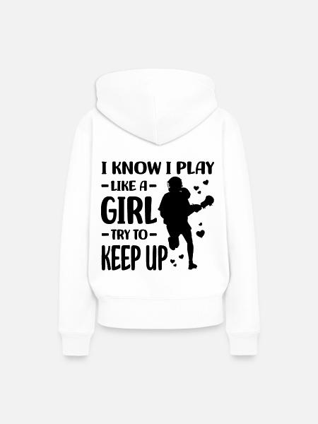 Lacrosse - Frauen Premium Bio Hoodie - Weiß