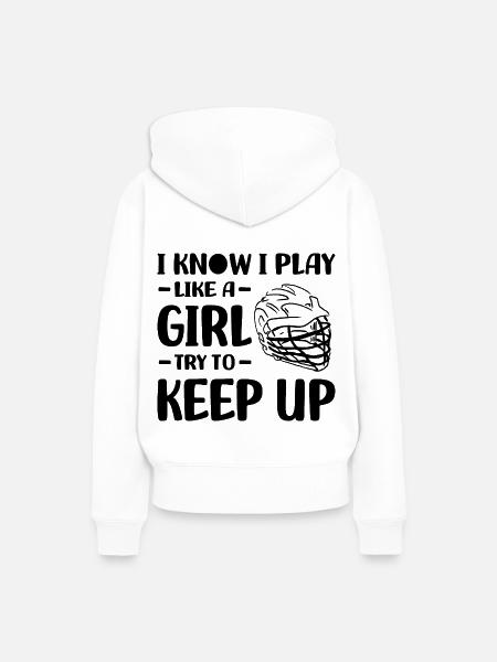 Lacrosse - Frauen Premium Bio Hoodie - Weiß