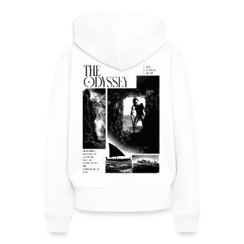 Le voyage d’Ulysse - Sweat à capuche Premium bio Femme - blanc - Dos - Julia (174cm)