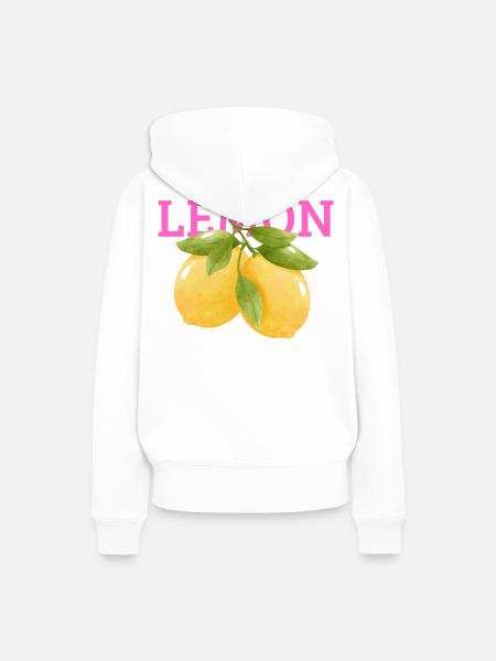 Lemon - Frauen Premium Bio Hoodie - Weiß