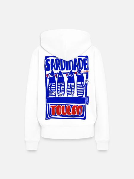 Meeressardinade von Toulon - Mediterraner Humor - Frauen Premium Bio Hoodie - Weiß