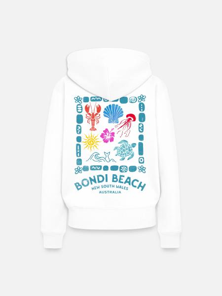 Bondi Beach Marine Souvenir - Women’s Premium Organic Hoodie - white