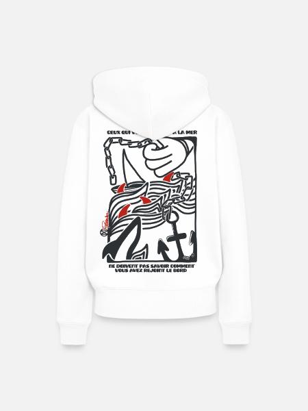 Kampf und göttlicher Schutz - Frauen Premium Bio Hoodie - Weiß