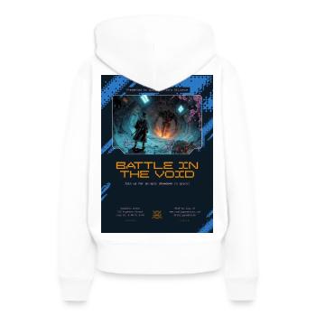 Space Samurai - Schlacht in der Leere - Frauen Premium Bio Hoodie - Weiß - Hinten - Julia (174cm)