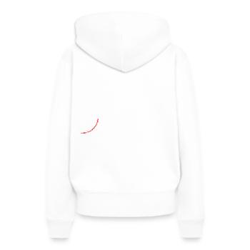smile - Frauen Premium Bio Hoodie - Weiß - Hinten - Julia (174cm)