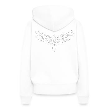 Blossom dove - Frauen Premium Bio Hoodie - Weiß - Hinten - Julia (174cm)