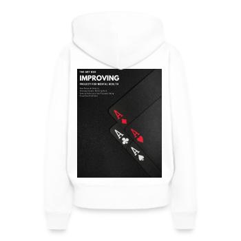 Besser Werden - Frauen Premium Bio Hoodie - Weiß - Hinten - Julia (174cm)