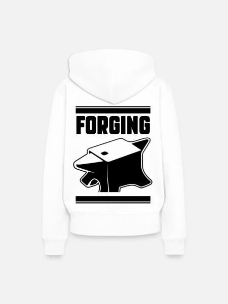 Schmieden - Frauen Premium Bio Hoodie - Weiß