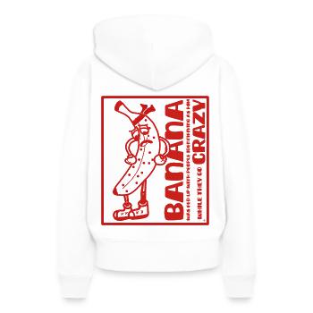 Banane Englisch Redewendung abgelenkt Humor kleinToulon - Frauen Premium Bio Hoodie - Weiß - Hinten - Julia (174cm)