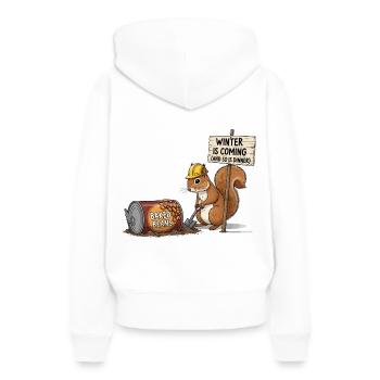 Écureuil frais - Sweat à capuche Premium bio Femme - blanc - Dos - Julia (174cm)