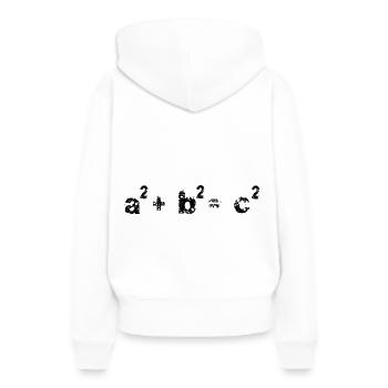 Ensemble de chemise pythagore - Sweat à capuche Premium bio Femme - blanc - Dos - Julia (174cm)
