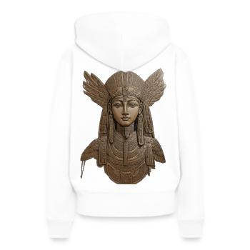 Égypte - Sweat à capuche Premium bio Femme - blanc - Dos - Julia (174cm)