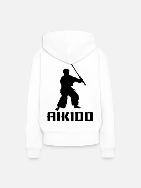 Aikido - Frauen Premium Bio Hoodie - Weiß