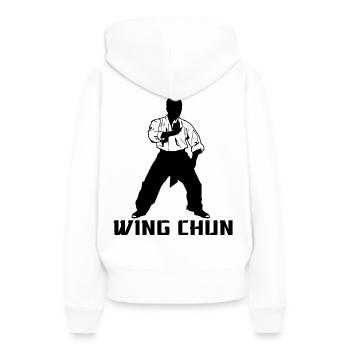 Wing Chun - Women’s Premium Organic Hoodie - white - Back - Julia (174cm)