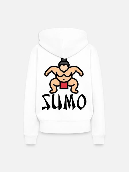 Sumo - Sweat à capuche Premium bio Femme - blanc