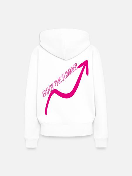 GENIEßEN - Frauen Premium Bio Hoodie - Weiß