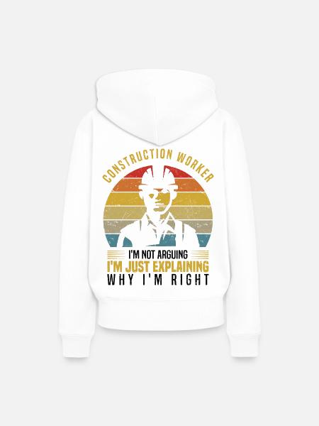 Bauarbeiter - Frauen Premium Bio Hoodie - Weiß