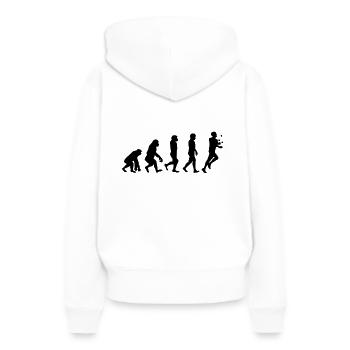 Jogging - Jogging and juggling - Women’s Premium Organic Hoodie - white - Back - Julia (174cm)