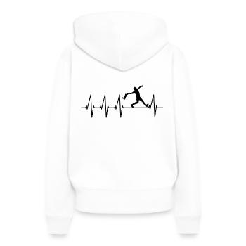 Lancement de bottes en caoutchouc - Sweat à capuche Premium bio Femme - blanc - Dos - Julia (174cm)