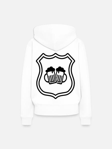 Bierglas Wappen - Frauen Premium Bio Hoodie - Weiß