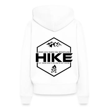 promenade - Sweat à capuche Premium bio Femme - blanc - Dos - Julia (174cm)