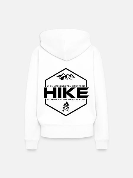 Hike - Frauen Premium Bio Hoodie - Weiß